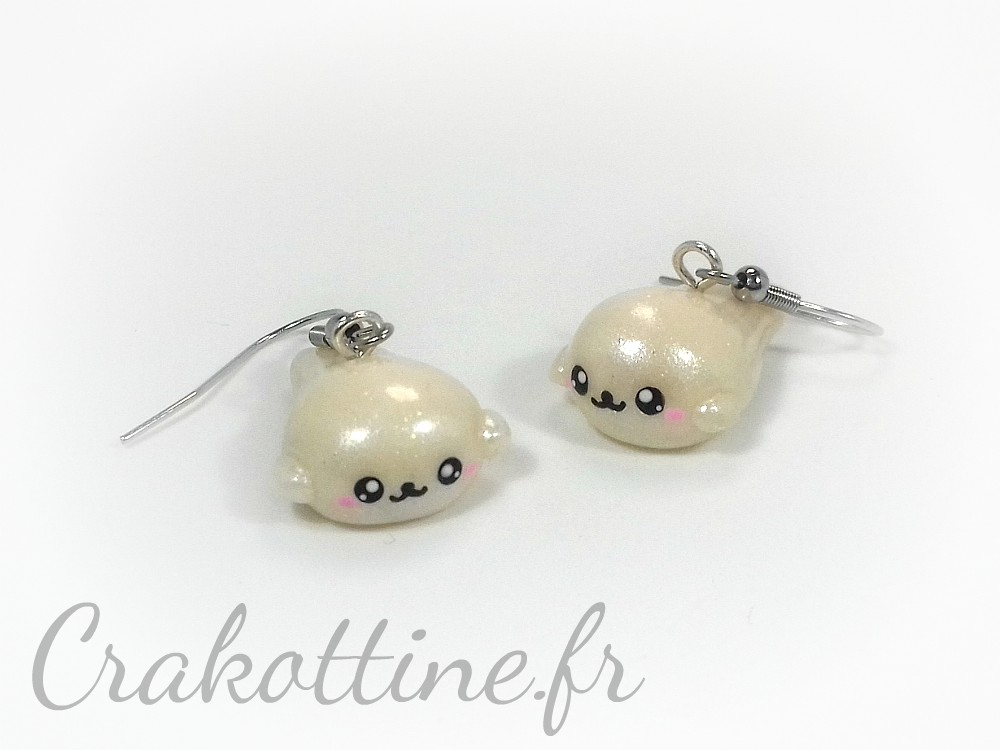 earrings Kawaii Baby Seal