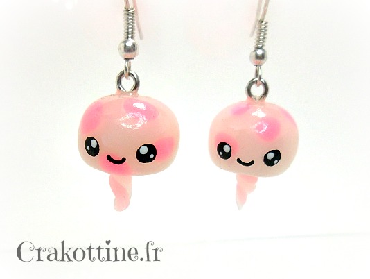 Ohrringe Kawaii Pink Jellyfish