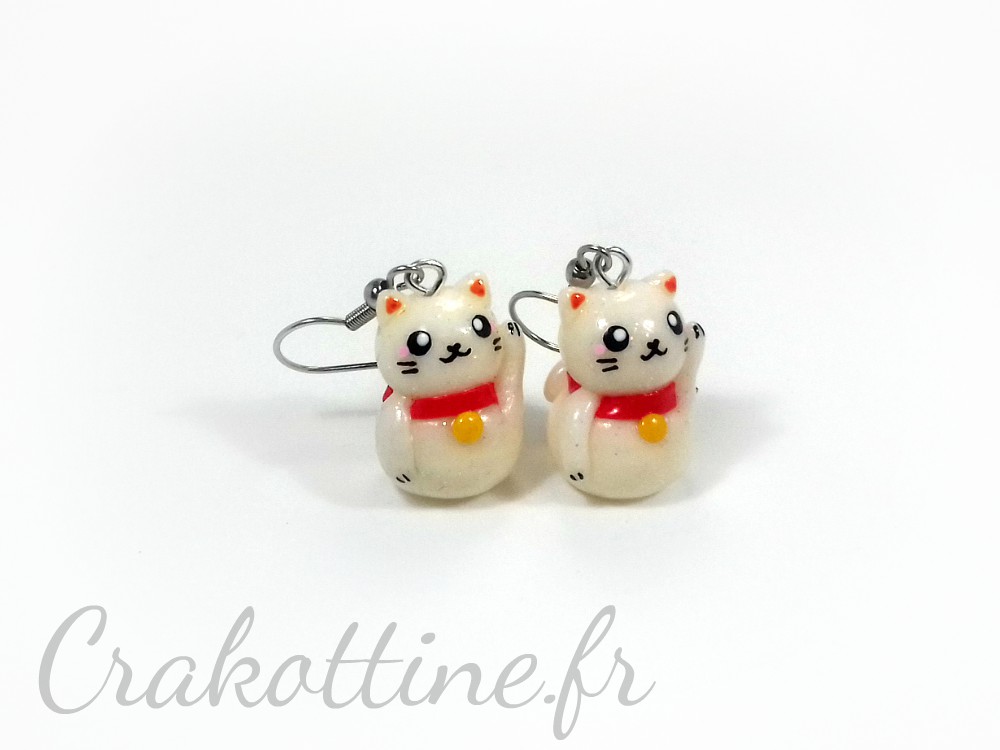 earrings Maneki-Neko