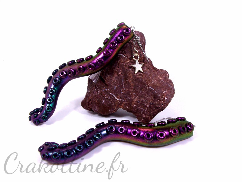 Octopus Tentacles Kawaii earrings