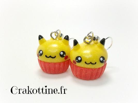 Earrings Pikachu kawaii
