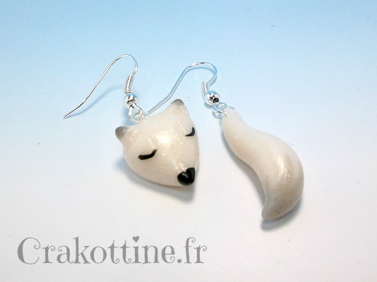 Earrings Polar Fox