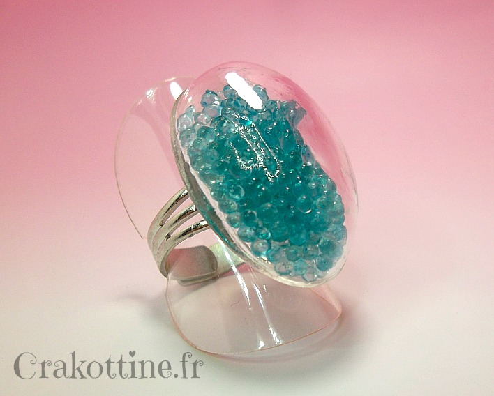 egg blue glass ring