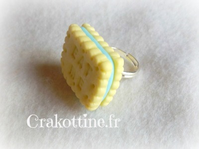 Bague biscuit fourr&eacute; yellow