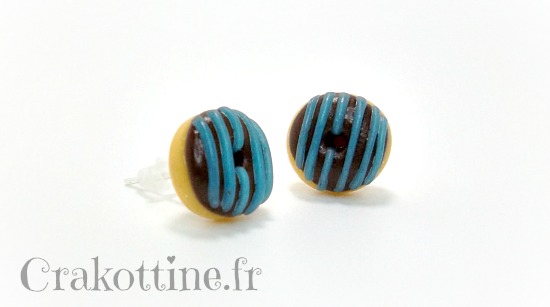 Earring blue donut's