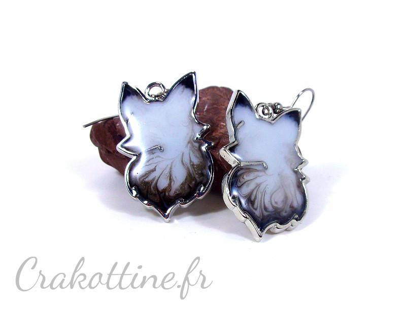 earrings Kawaii Snow Fox