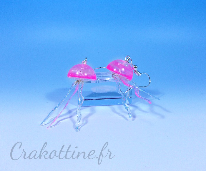 earrings Cute Pink Jellyfish