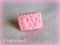 Bague biscuit fourré pink