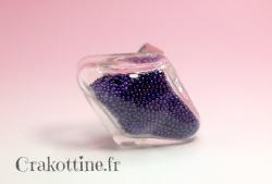 Bague Losange  en verre  purple lozenge