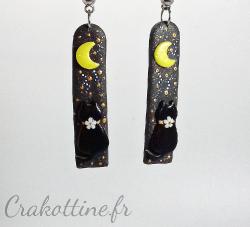 boucles d'oreilles The Cat Of The Night