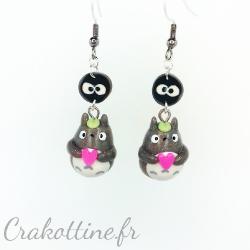 boucles d'oreilles Totoro