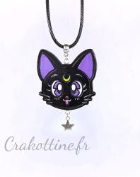 Necklace Kawaii Moon Cat