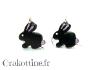 earrings kawaii black Rabbit
