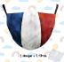 Masque Réutilisable et réglable French Flag + 2 filtres