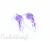 Ohrringe Kawaii Purple Jellyfish