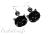 Boucles d&#039;oreilles Black Kawaii Cat