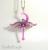 Necklace Pink winged lunar stick